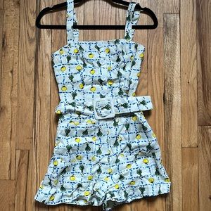 Staud size 2 linen playsuit